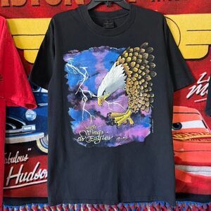 Vintage 1990 Living Epistles Jesus Eagle Lightning Tee 🦅